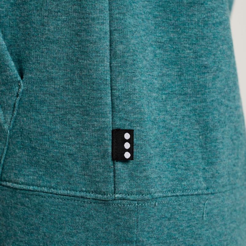 Saucony Women Rested Hoodie 8460X798 North Atlantic Heather Graphic