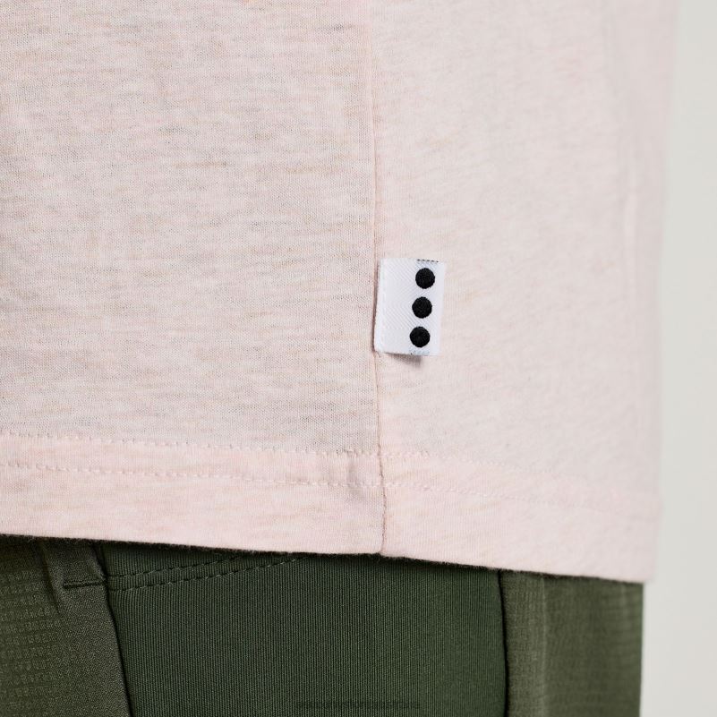 Saucony Women Rested T-Shirt 8460X785 Sepia Rose Heather Graphic