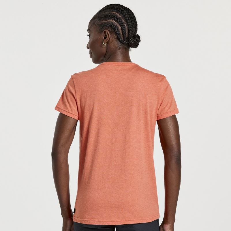 Saucony Women Rested T-Shirt 8460X786 Ember Heather