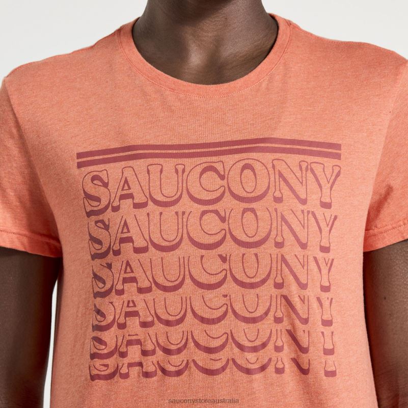 Saucony Women Rested T-Shirt 8460X786 Ember Heather