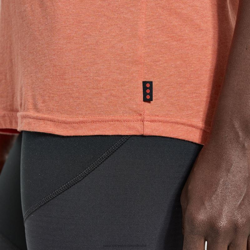 Saucony Women Rested T-Shirt 8460X786 Ember Heather