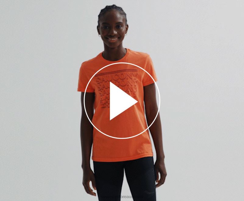 Saucony Women Rested T-Shirt 8460X786 Ember Heather