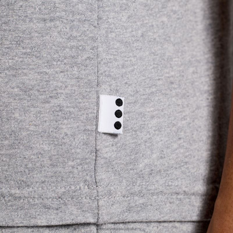 Saucony Women Rested T-Shirt 8460X788 Light Grey Heather Graphic