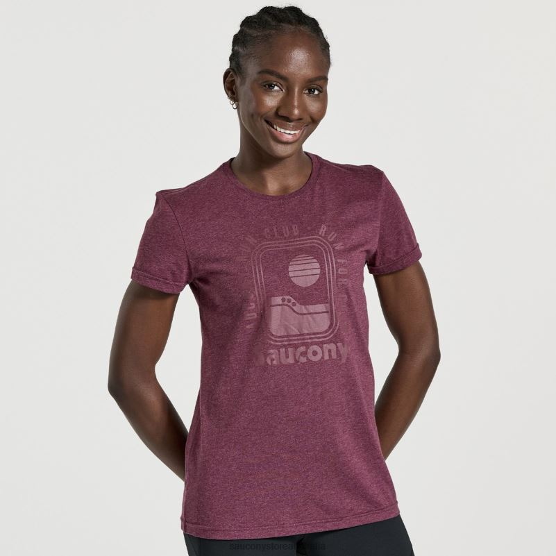 Saucony Women Rested T-Shirt 8460X790 Stone Heather