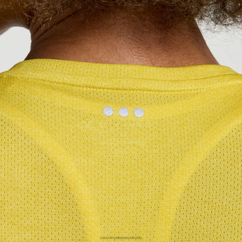 Saucony Women Stopwatch Graphic Short Sleeve 8460X737 Arroyo Heather Graphic