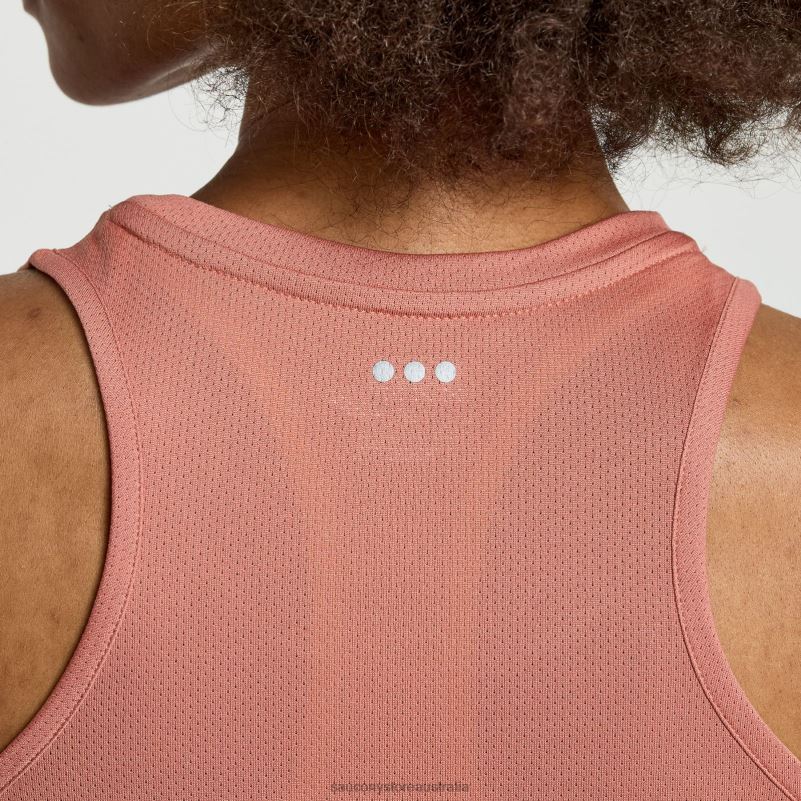 Saucony Women Stopwatch Graphic Singlet 8460X760 Soot Graphic