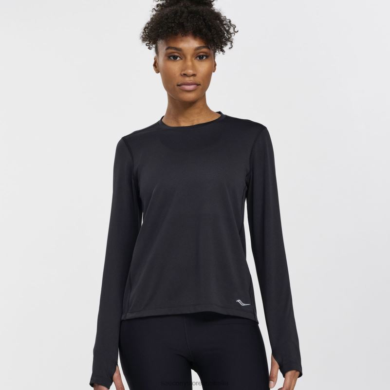 Saucony Women Stopwatch Long Sleeve 8460X741 Black