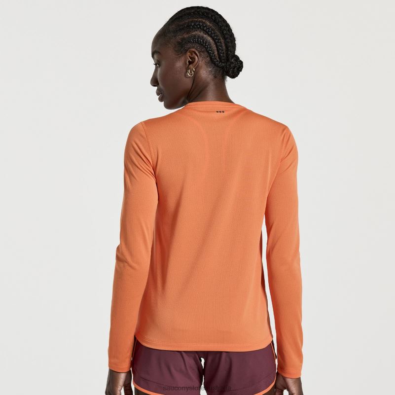 Saucony Women Stopwatch Long Sleeve 8460X743 Ember
