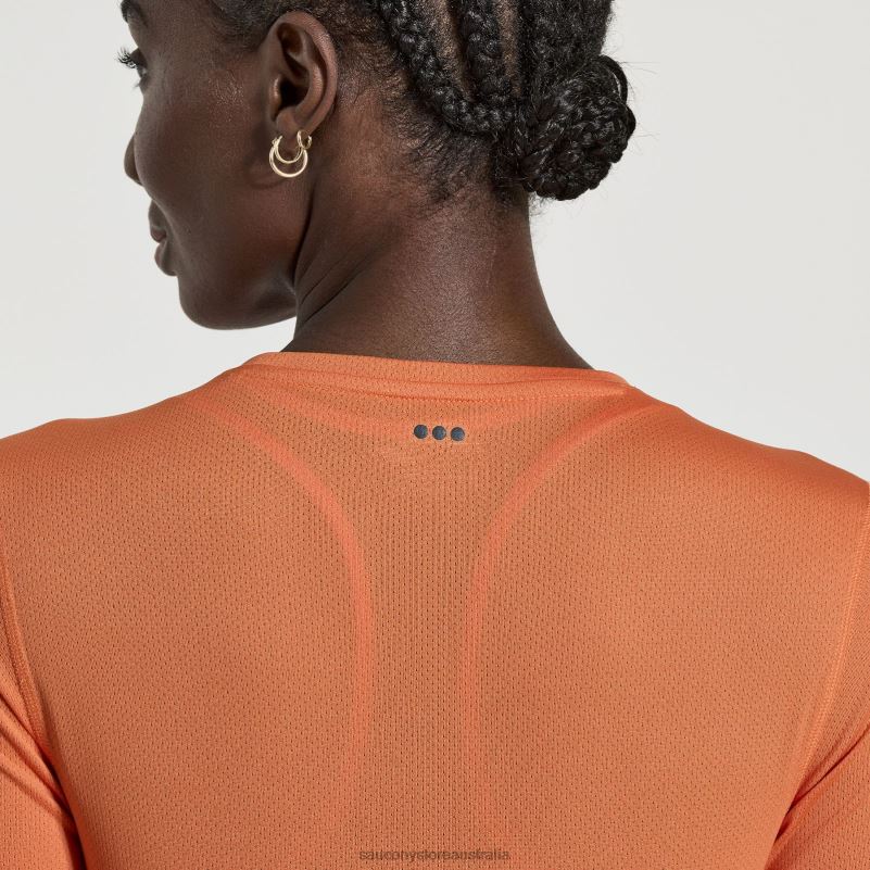 Saucony Women Stopwatch Long Sleeve 8460X743 Ember
