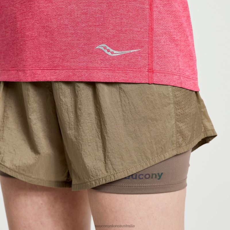 Saucony Women Stopwatch Long Sleeve 8460X746 Rose Heather