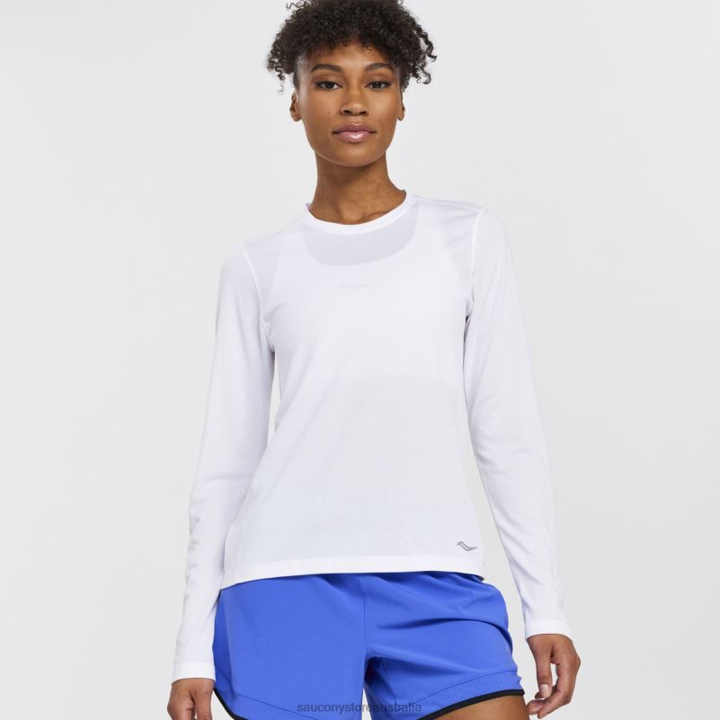 Saucony Women Stopwatch Long Sleeve 8460X748 White