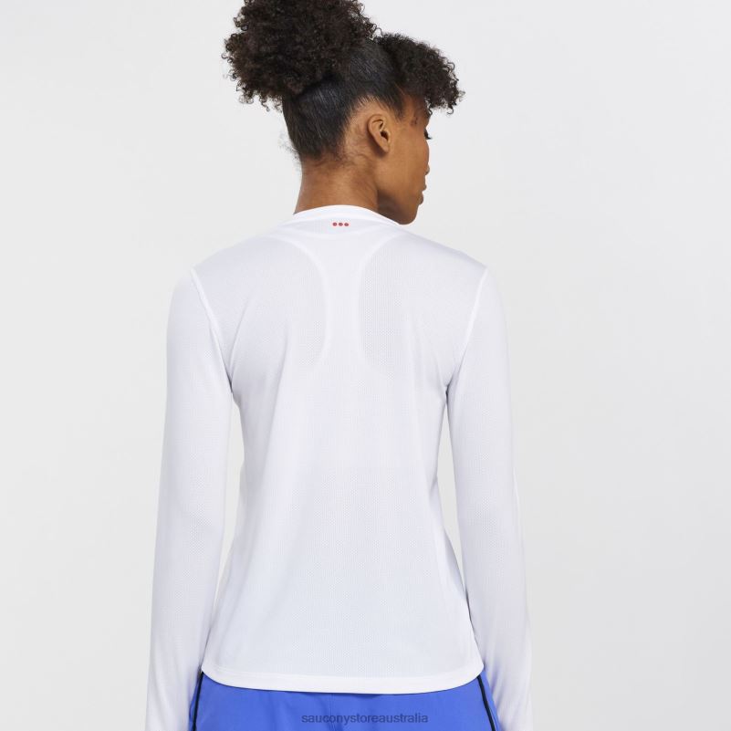 Saucony Women Stopwatch Long Sleeve 8460X748 White