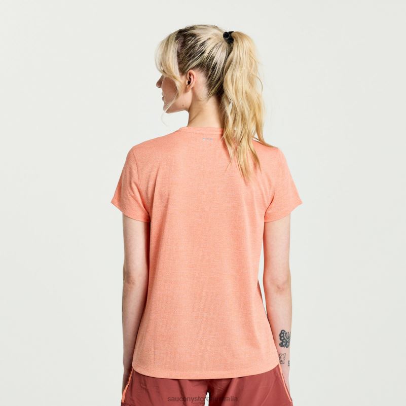 Saucony Women Stopwatch Short Sleeve 8460X728 Zenith Heather