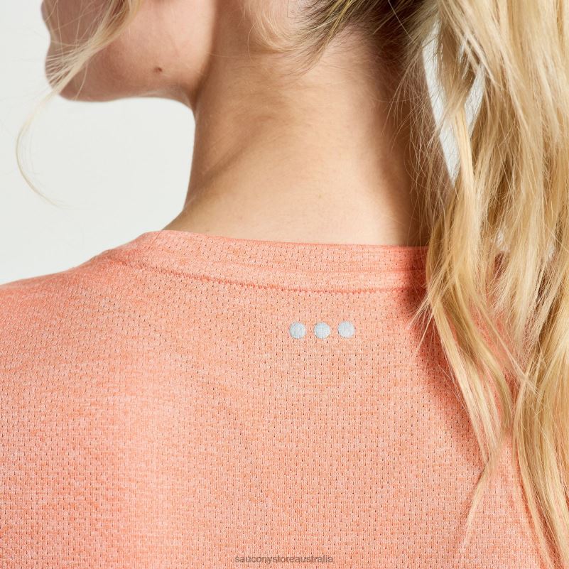 Saucony Women Stopwatch Short Sleeve 8460X728 Zenith Heather