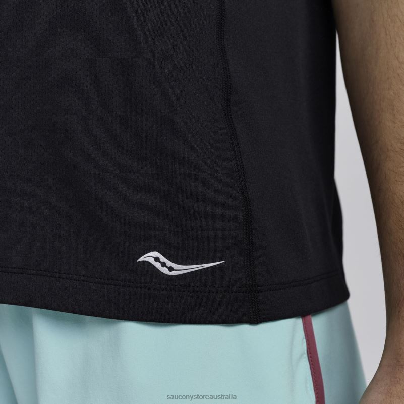 Saucony Women Stopwatch Short Sleeve 8460X729 Black