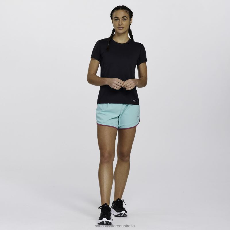Saucony Women Stopwatch Short Sleeve 8460X729 Black