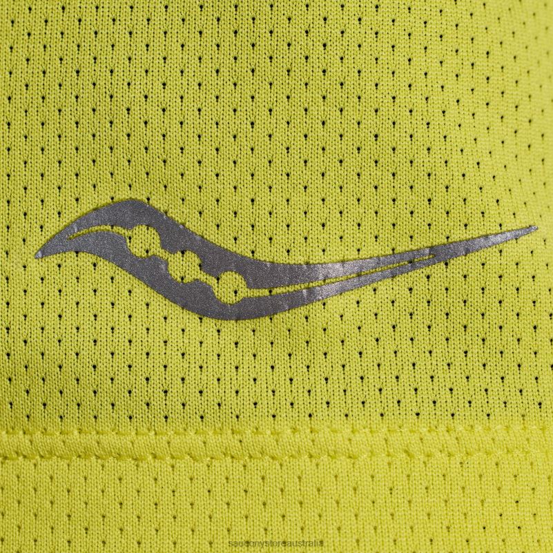 Saucony Women Stopwatch Short Sleeve 8460X730 Citron