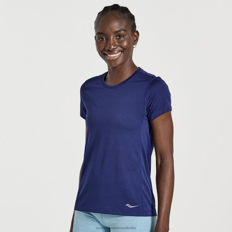 Saucony Women Stopwatch Short Sleeve 8460X734 Sodalite