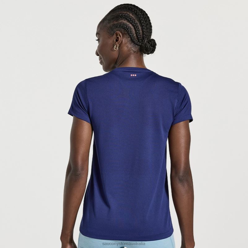 Saucony Women Stopwatch Short Sleeve 8460X734 Sodalite