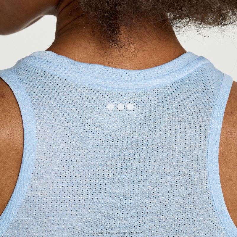 Saucony Women Stopwatch Singlet 8460X715 Ether Heather