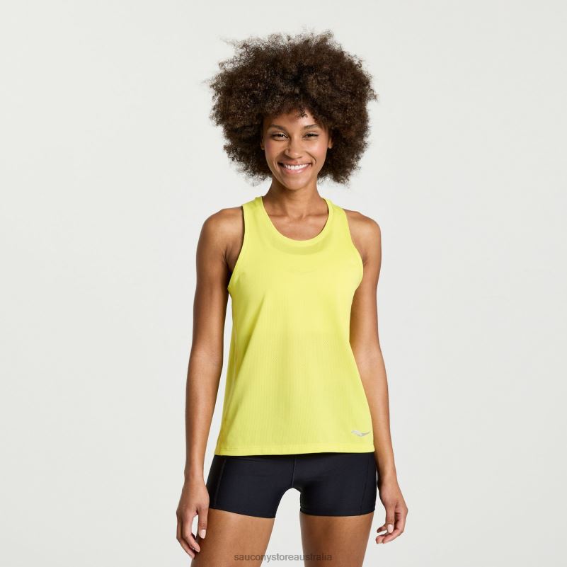 Saucony Women Stopwatch Singlet 8460X718 Citron