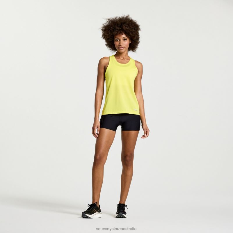 Saucony Women Stopwatch Singlet 8460X718 Citron