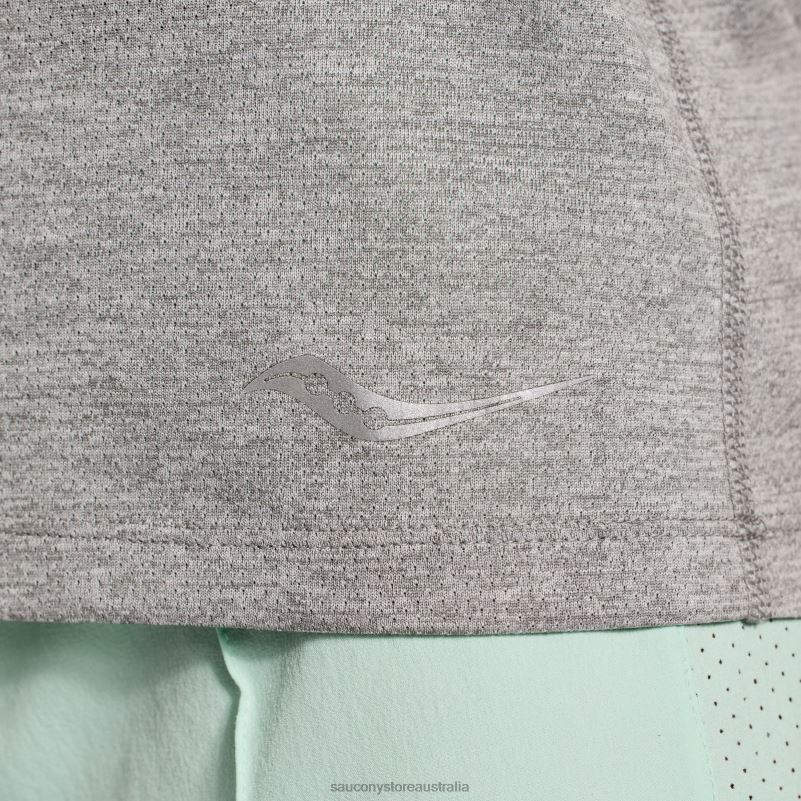 Saucony Women Stopwatch Singlet 8460X720 Light Grey Heather