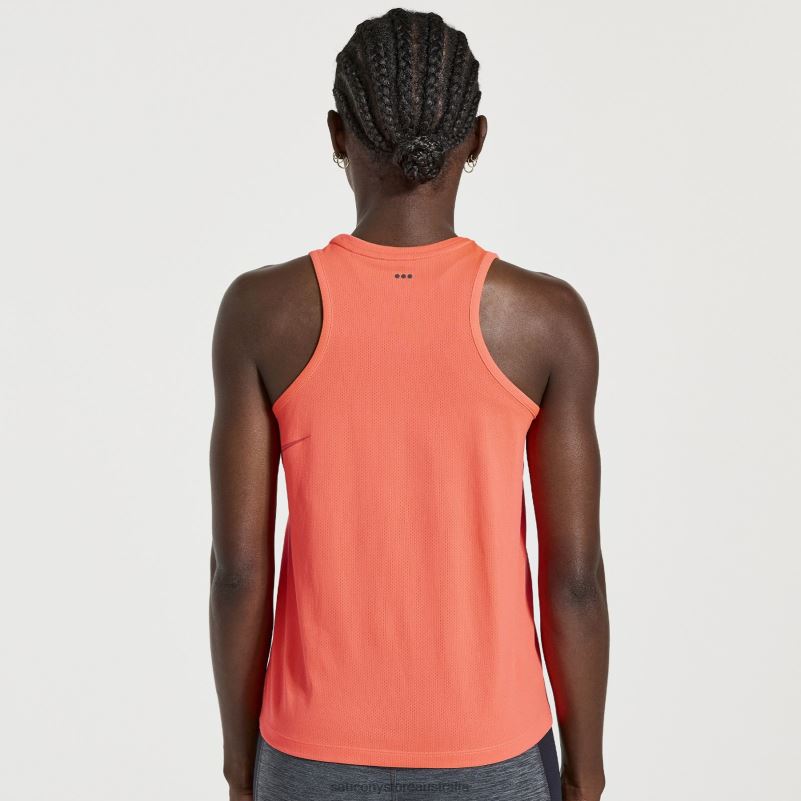 Saucony Women Stopwatch Singlet 8460X723 ViZiRed Graphic