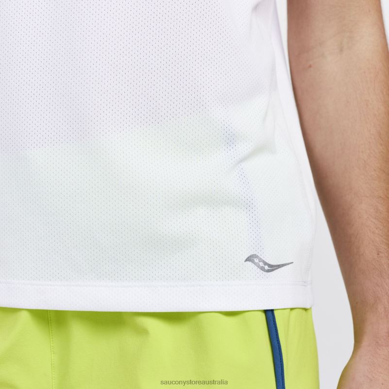 Saucony Women Stopwatch Singlet 8460X724 White