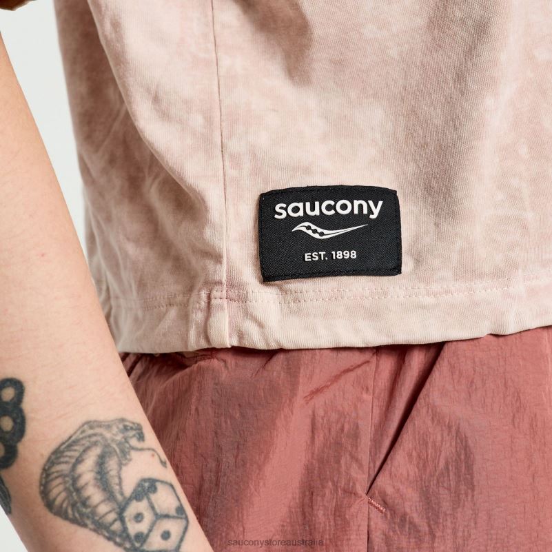 Saucony Women Unwind Crop Short Sleeve 8460X765 Sepia Rose