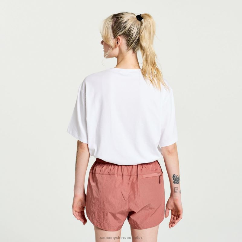 Saucony Women Unwind Crop Short Sleeve 8460X767 White