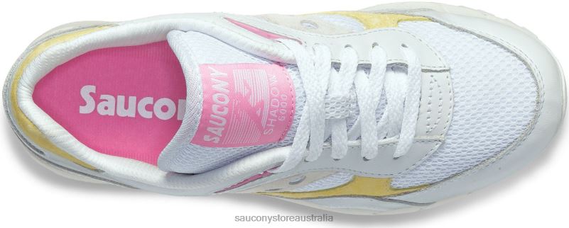 Saucony Women Shadow 6000 8460X708 White/Yellow/Pink