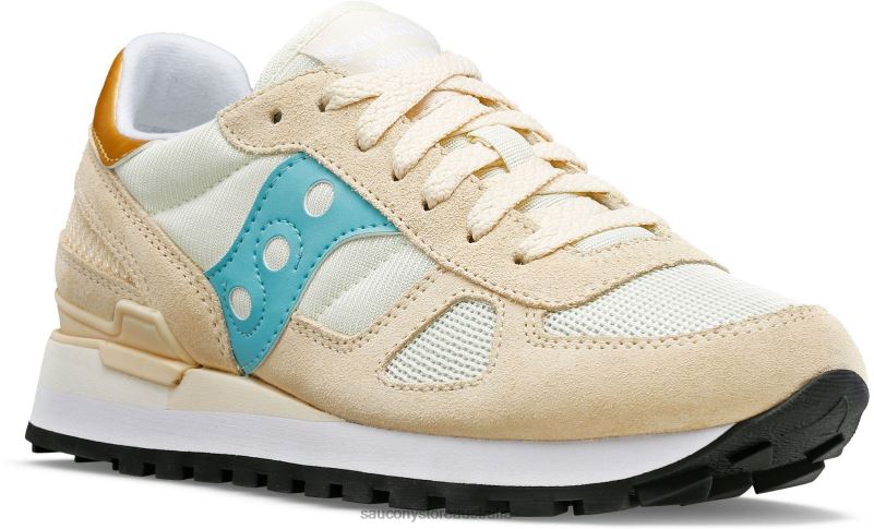 Saucony Women Shadow Original 8460X672 Tan/Turquoise