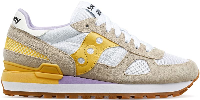 Saucony Women Shadow Original 8460X685 White/Yellow
