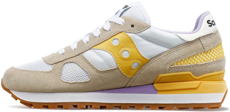 Saucony Women Shadow Original 8460X685 White/Yellow