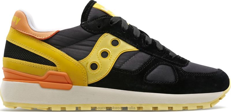 Saucony Women Shadow Original Soft and Shiny 8460X705 Black/Yellow