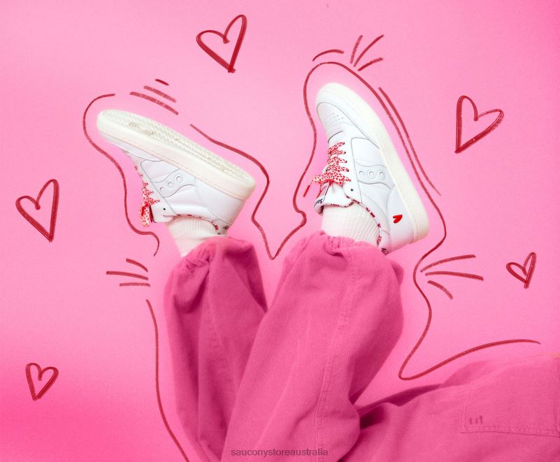 Saucony Women St. Valentine Jazz Court 8460X704 White