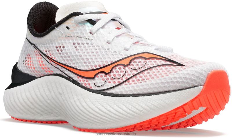 Saucony Women Endorphin Pro 3 8460X555 White/Black/ViZiRed