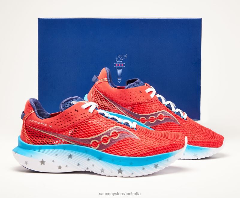 Saucony Women Kinvara 14 Liberty 8460X591 Red/White/Blue