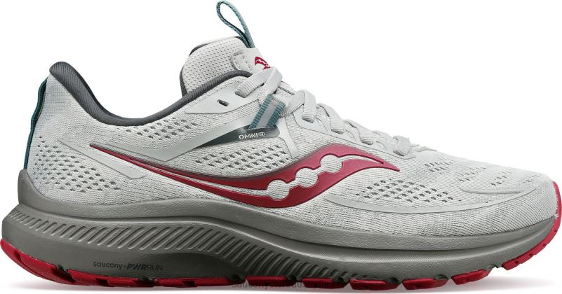 Saucony Women Omni 21 8460X579 Concrete/Berry