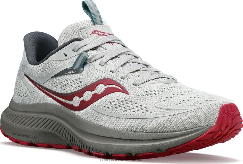 Saucony Women Omni 21 8460X579 Concrete/Berry