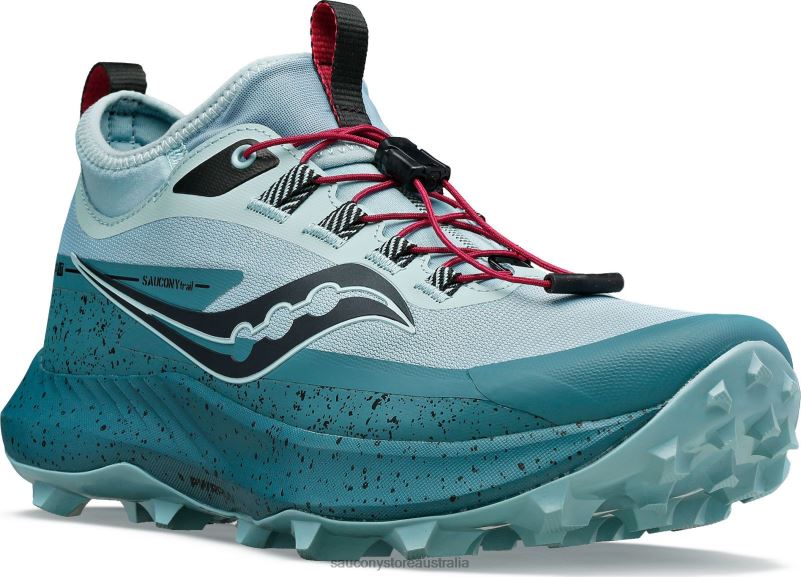 Saucony Women Peregrine 13 ST 8460X652 Mineral/Moss