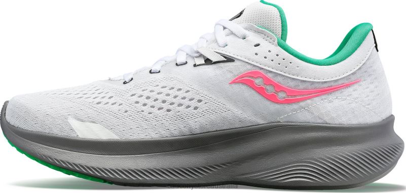 Saucony Women Ride 16 8460X509 White/Gravel