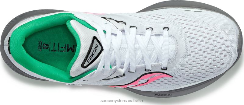 Saucony Women Ride 16 8460X509 White/Gravel