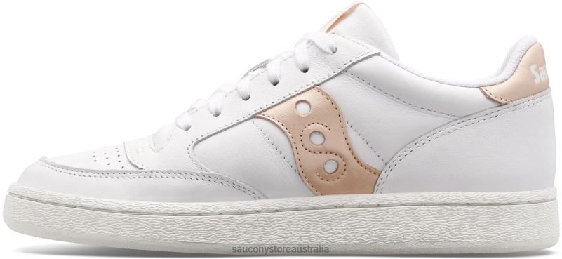 Saucony Women Jazz Court Metallic 8460X660 White/Apricot