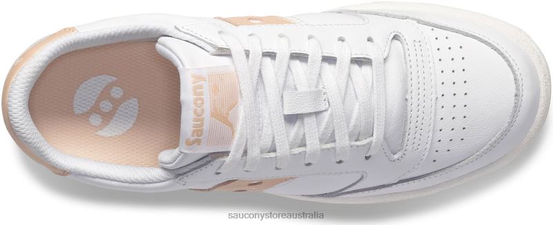 Saucony Women Jazz Court Metallic 8460X660 White/Apricot