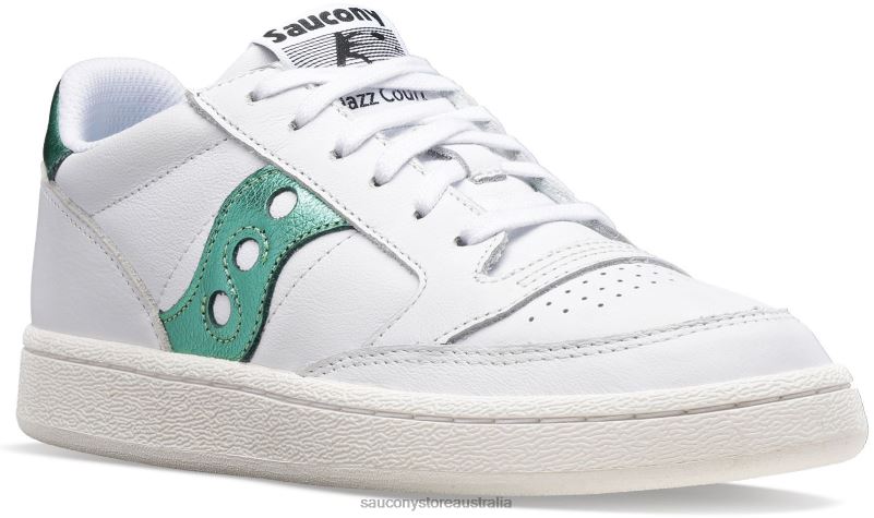 Saucony Women Jazz Court Metallic 8460X661 White/Green