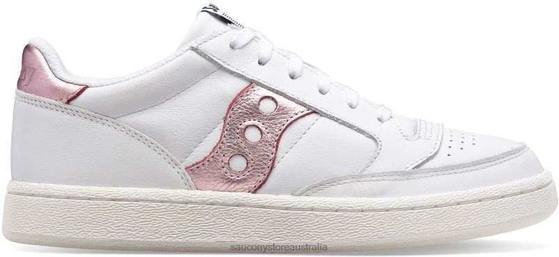 Saucony Women Jazz Court Metallic 8460X664 White/Pink