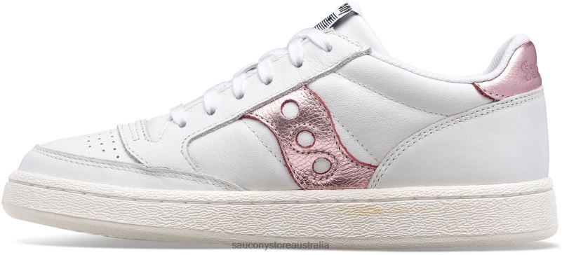 Saucony Women Jazz Court Metallic 8460X664 White/Pink