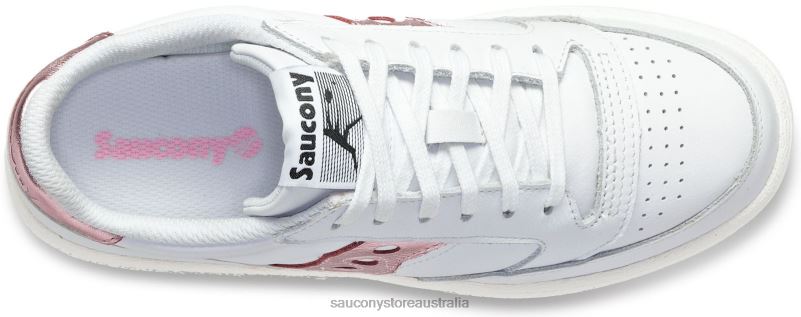 Saucony Women Jazz Court Metallic 8460X664 White/Pink